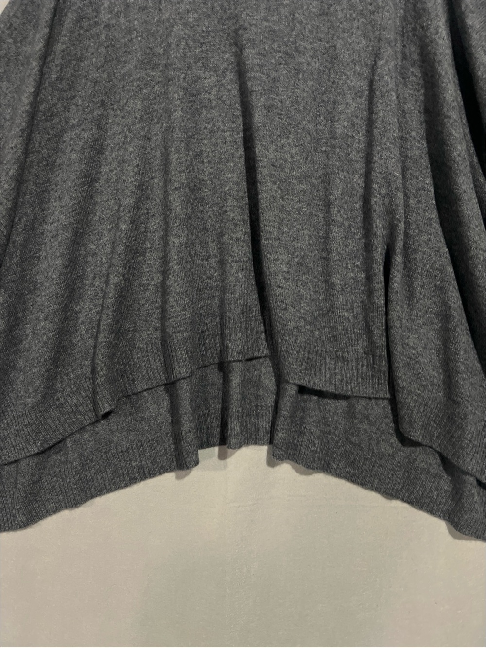 J.Crew Wool Cashmere Turtleneck Poncho Women’s One Size Gray BV431 - Picture 5 of 12